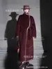 Elegante y Moderno Abrigo de Lana de Alpaca Suli con Cuello Alto y Ribete de Piel Estilo Coreano para Mujer, Abrigo de Lana Doble Cara para Invierno