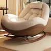 Silla mecedora retro moderna simple para el hogar, sala de estar, dormitorio, balcón, silla de ocio que se puede usar para reclinarse y dormir