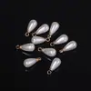 Aretes Colgantes Imitación Perla Gota de Agua Abs Blanco Hueso Accesorios Ropa Zapato Bolsa Decoración Cuentas Sueltas Joyería DIY