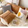 Almohada estilo ins pata de gallo modelo almohada habitación cojín de mesita de noche bordado tridimensional funda de almohada abstracta con relleno