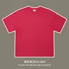 Verão Novo 320g Pesado Fio Duplo Algodão Puro Manga Curta Unissex Solto Casual Ombro Caído Estilo Americano Marca Tendência Camiseta Personalizada