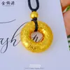 Tienda de oro de alto color con colgante de hebilla de seguridad baifu color arena, collar con hebilla de seguridad baifu antigua chapado en cobre y oro, venta al por mayor