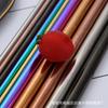 Fabricantes de origem atacado tubo de metal para beber aço inoxidável 304 canudo de bubble tea colorido sucção grossa pode ser logotipo personalizado
