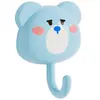 Gancho personalizado con forma de oso suave, no requiere perforación, fuerte capacidad de carga, gancho adhesivo sin rastro para paredes de baño y cocina