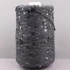 50 Gramas de Lantejoulas de 3mm+6mm, Fio 100% Algodão Puro, Tecido à Mão