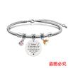 Pulsera europea y americana transfronteriza de acero inoxidable con diseño de hueso de serpiente para novias amigas regalo conmemorativo de vacaciones titanio acero grabado al por mayor