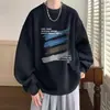 Sudadera holgada de moda estilo americano para hombre, nueva moda otoño 2026 marca de moda cuello redondo holgada versátil para hombre