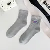 Meias Cityboy para Homens e Mulheres Tendência Ins High Street Plissadas Relaxadas Estilo Americano Enfatiza Skate Meia de Cano Médio Algodão