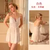 Camisola de renda estilo francês com decote em V para mulheres, apresentando malha transparente, uma saia evasê e um design curto e sexy, disponível em várias cores, perfeita para roupas de casa. 540