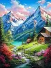 Nova Pintura Diamante DIY Completa: Casa de Campo com Paisagem Floral, Arte de Parede Decorativa para Sala de Estar, Atacado de Fabricante Transfronteiriço