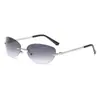 Gafas de Sol Retro Americanas Milenio Y2K Metálicas Ovaladas Forma de Mercurio para Mujer Tendencia