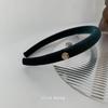 Corea del Sur terciopelo color sólido estándar oro diadema hebilla para la cabeza femenina parte superior alta del cráneo horquilla simple Corea del Sur diadema simple accesorios para el cabello tocado