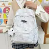 Bolsa Escolar Tie-Dye para Estudantes de Comércio Exterior Nova Mochila Estilo Japonês para Ensino Fundamental Cor Sólida Mochila com Textura Leve Grande Capacidade