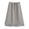 Ropa de Mujer Transfronteriza 2026 Moda Europea y Americana Versátil Casual Simple Falda de Cintura Alta con Cordón para Mujer A712188