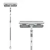 Herramienta de Limpieza de Cristales para Uso Doméstico con Mango Telescópico Extensible, Cepillo de Doble Cara para Limpiar Ventanas de Cristal, Raspador de Cristales