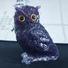 Enfeites de coruja de cascalho de cristal explosivo transfronteiriço Imitação de jade Animal Artesanato Decoração de mesa para casa Presente