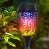 Lámpara Solar Pequeña Antorcha Llama Lámpara Solar Exterior Lámpara de Jardín Se Enciende Automáticamente al Oscurecer Impermeable Lámpara de Ambiente