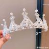Tiara Coroa de Meninas Coroa de Cristal para Apresentação Infantil Presente de Aniversário Princesa Bebê Grampo de Cabelo Presilha Acessórios de Cabelo Noiva