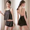 Alça sem costas renda-up roupa interior sexy roupa interior sexy conjunto sexy tentação cetim vestido de dormir uma geração de cabelo