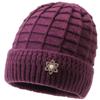 Gorro de invierno para mujer con forro polar cálido, gorro de punto grueso, gorro de lana para anciana, gorro para abuela de mediana edad y anciana, gorro para madre, otoño