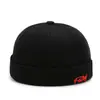Chapéu de Melão Novo Estilo Tendência Artístico Street Hip-Hop Masculino Gorro Feminino Chapéu de Chão Bordado com Letras Retro Versátil