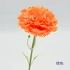 Ramo de clavel de tallo corto de una sola flor artificial para jarrón, decoración del hogar, decoración de sala de estar, adorno de mesa de comedor, flor artificial