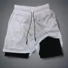 Pantalones Cortos Deportivos de Comercio Exterior Transfronterizos para Hombre Estilo Verano 2026 Doble Capa Falso Dos Piezas Secado Rápido Transpirables Casuales Pantalones Cortos de Baloncesto