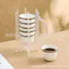 Venta Directa de Fábrica Taza de Café de Cerámica a Juego con Borde Dorado Galvanizado Borde Plateado Taza de Cerámica Taza de Té para la Tarde Taza de Agua