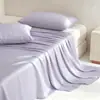 2026 Novo Estilo Seda de Gelo Lavada Estilo Luxo Leve Lençol de Cama Peça Única Lençol de Seda de Gelo Lavada