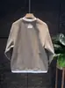 Sudadera casual de cuello redondo lisa para hombre, estilo japonés de otoño, con diseño falso de dos piezas