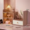Estante de Mesa, Porta-Objetos de Canto de Mesa, Estante de Livros Retrátil de Múltiplas Camadas, Prateleira de Armazenamento de Canto de Mesa para Estudantes