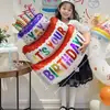 Decoração de Cena com Balões Digitais de Aniversário Arranjo Meninas Meninos Bebê Crianças 2 Anos 3 Adereços de Atmosfera de Festa Fotografia