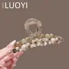 2025 Novo Grampo de Cabelo Elegante com Flores Pegador para a Parte de Trás da Cabeça Grampo de Tubarão Grande Grampo de Cabelo Grampo de Cabelo Acessório de Cabeça