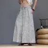 Pantalones Casuales Anchos Estilo Linterna, Pantalones Falda Sueltos, Tallas Grandes Rectos Transpirables de Seda Helada con Caída Marca de Tendencia Estilo Chino Nuevo Ropa de Verano para Hombre