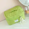 Bolsa de Cosméticos de Almacenamiento de Gran Capacidad, Conveniente y Portátil, para Niña de las Flores, Color Crema, Bolsa Linda para Artículos de Tocador de Viaje
