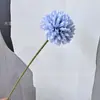 Flor de crisantemo de bola de una rama simulación flor de crisantemo de bola de una rama diente de león flor artificial decoración de arreglo floral en maceta para sala de estar transfronterizo