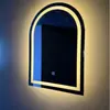 Fabricante Original Comercio Exterior Transfronterizo Espejo Inteligente para Baño Espejo Cuadrado de Ángulo Recto para Baño Espejo de Maquillaje con Desempañador LED Tocador