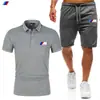 Conjunto de Shorts e Camiseta Manga Curta Masculino de Verão Novo Esportivo Casual Conjunto de Calça e Camisa POLO Em Estoque