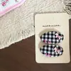Clip para el pelo de niños, pasador, pinza lateral, pinza para flequillo, cuadrado geométrico de cuadros, estilo nuevo