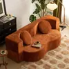 Sillón Sofá Doble de Comercio Exterior para Sala de Estar, Dormitorio, Residencia Estudiantil, Sofá Perezoso de Tela Retro, Sofá de Esponja Comprimida Enrollado