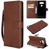Funda de Cuero de Color Puro Lgg8 Funda Tipo Cartera con Patrón de Piel de Cordero Stylo7 Funda Flip para Teléfono Retro Q6 Funda Protectora tipo Cartera V50 K30