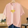 Playera de Algodón Pesado de 260g para Mujer de Manga Corta Verano Trendy Top Holgado Algodón Manga Media Playera Nicho Sentido de Alta Gama