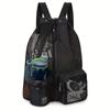 Bolsa de Natación Popular Transfronteriza Mochila de Malla con Cordón con Bolsa Húmeda Mochila de Playa para Exteriores Vadeo Gimnasio