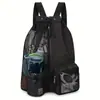 Bolsa de natación mochila de malla con cordón con bolsillo impermeable, mochila de playa, mochila de gimnasio, mochila más vendida transfronteriza de Amazon