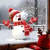Divertidos Pegatinas Electroestáticas para Ventana de Muñeco de Nieve y Batalla de Bolas de Nieve, Sin Pegamento, No Dañan el Vidrio, Decoración de Ambiente Festivo para Ventana de Sala de Estar