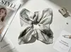Goma de pelo cuadrada retro francesa para coleta, scrunchie artístico de estilo de hada, bufanda para mujer, accesorios, al por mayor en stock