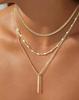 Collar de Círculos Irregulares Multicapa Transfronterizo Cobre Electrochapado Oro Real de 14K Gargantilla Apilada Joyería para Mujer