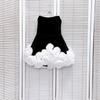 Nanyou Otoño Nuevo Vestido Flotante Decorativo de Flores Tridimensionales Vestido Francés Transfronterizo Vestido Ajustado para Mujer Falda Larga