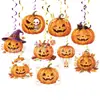 Decoración en Espiral Temática de Calabaza para Fiesta de Halloween Bruja Esqueleto Fantasma Arreglo de Cintas en Espiral Colgante Adorno