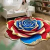 Alfombra de Piso de Terciopelo de Cristal de Flor Tridimensional Transfronteriza, Manta para Mesita de Noche de Dormitorio, Tapete Absorbente para Baño, Tapete Decorativo para Sala de Estar, Se Puede Enviar en Nombre de Otros